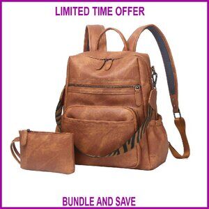 PU Leather Travel Backpack Purse Women's Shoulder Bag Satchel Handbag